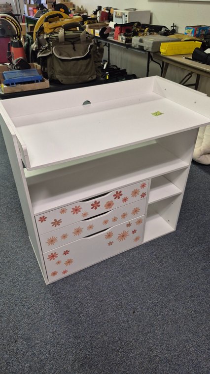 White Laminate Storage Unit/baby changer