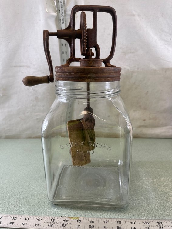 Dazey Churn No. 60 Glass Butter Churn