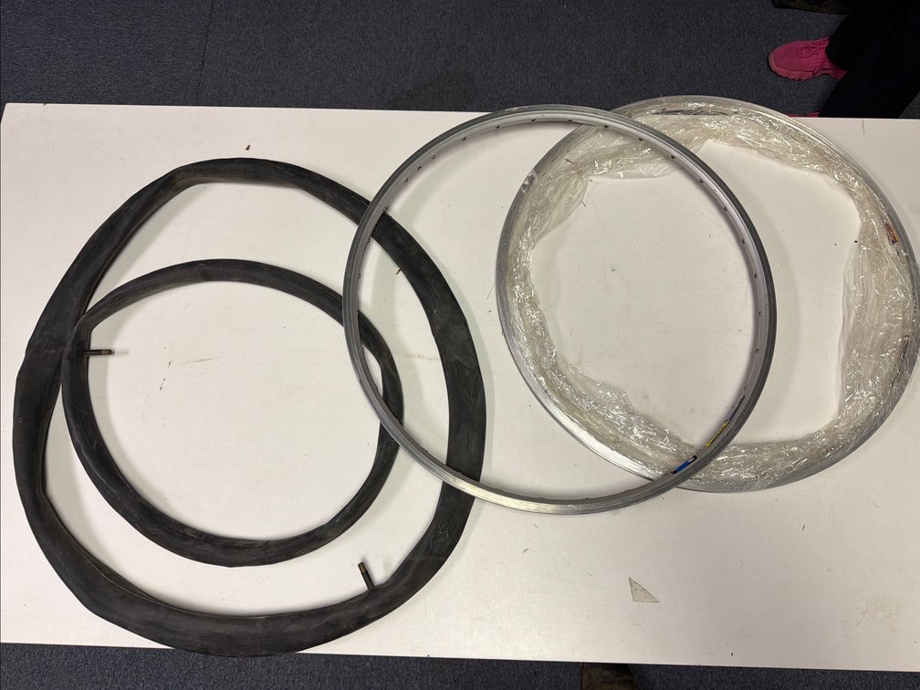 Bicycle Wheel Rim and Inner Tube