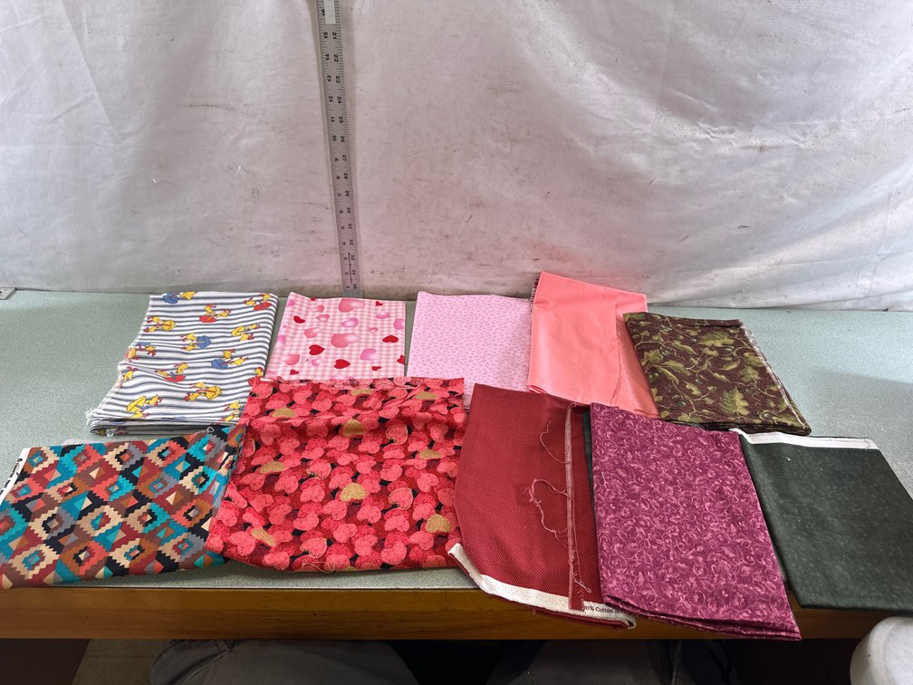 Printed and Solid Fabric Cuts