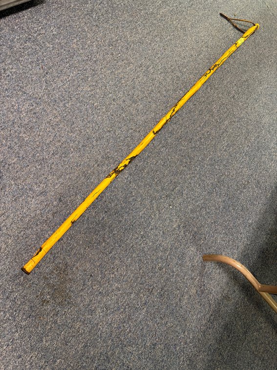 Fractal Burned Wooden Walking Stick