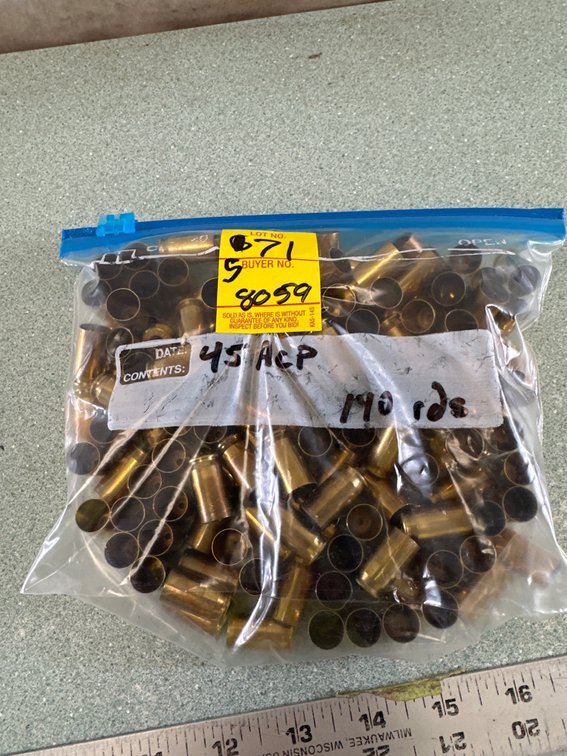 .45 Auto Brass Cartridge Casings