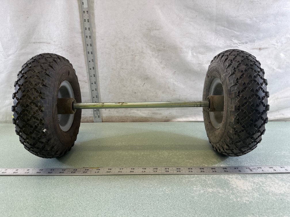 World Casters Pneumatic Wheel Axle Assembly