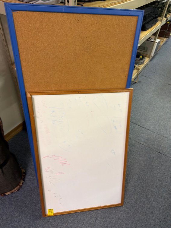Cork Bulletin Board and Dry Erase Whiteboard