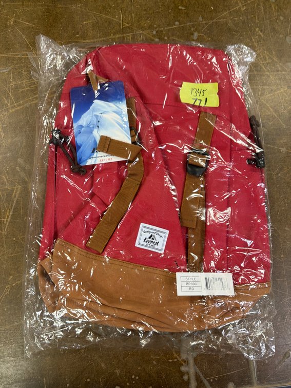 Everest Red Fabric Backpack
