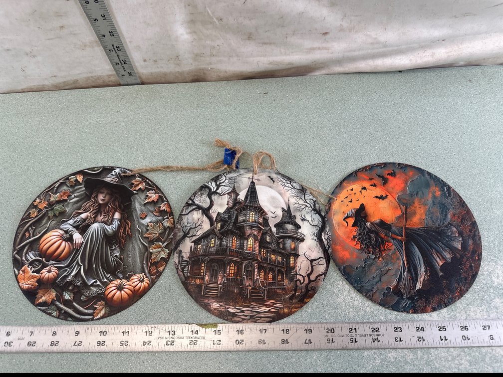 Halloween Metal Hanging Plaque