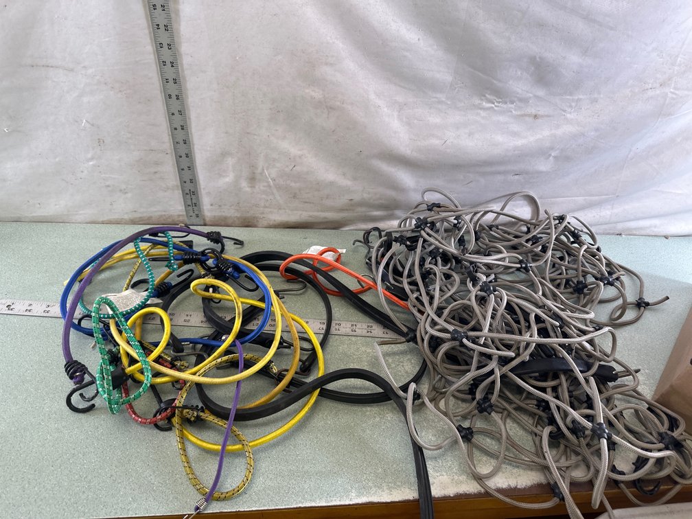 Bungee Cords, Rubber Straps, and Cargo Net