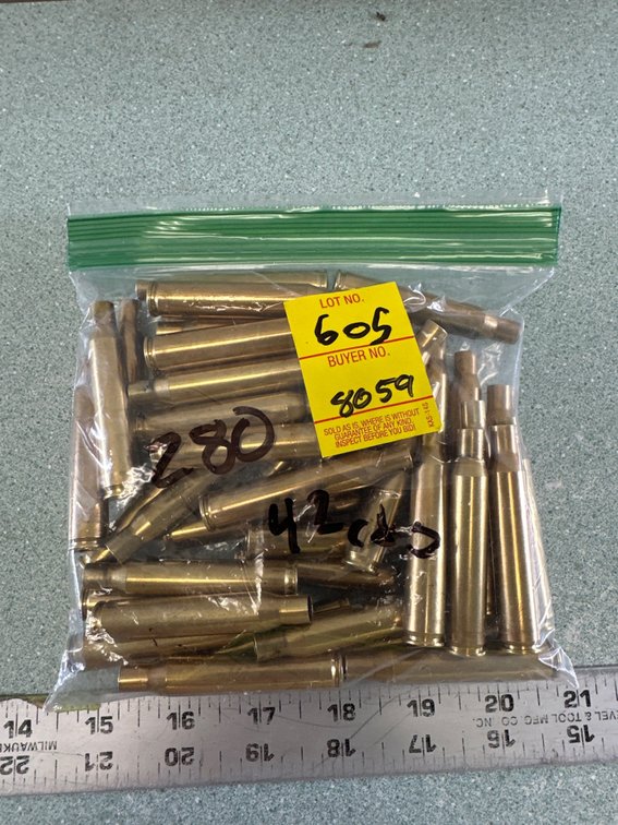 Remington .280 Rem Brass Rifle Cartridge Casing