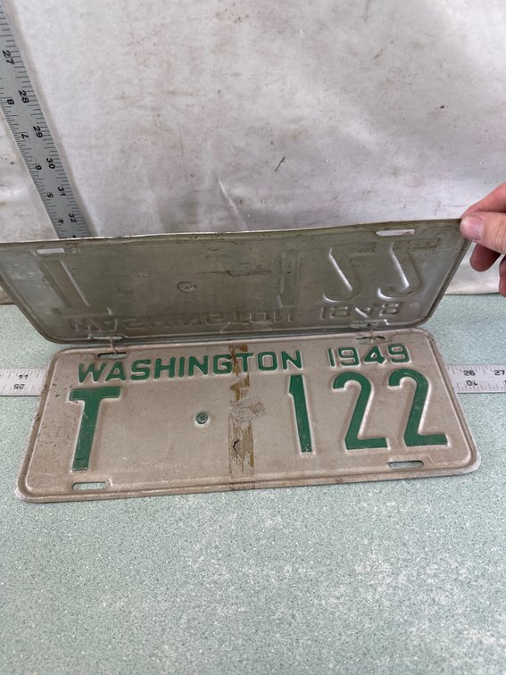 1949 Washington License Plate T 122