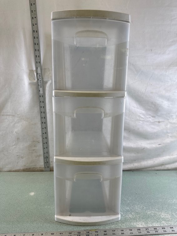 Plastic Three-Drawer Storage Tower