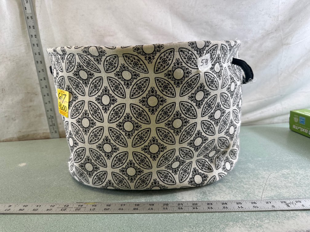 Geometric Pattern Fabric Storage Basket