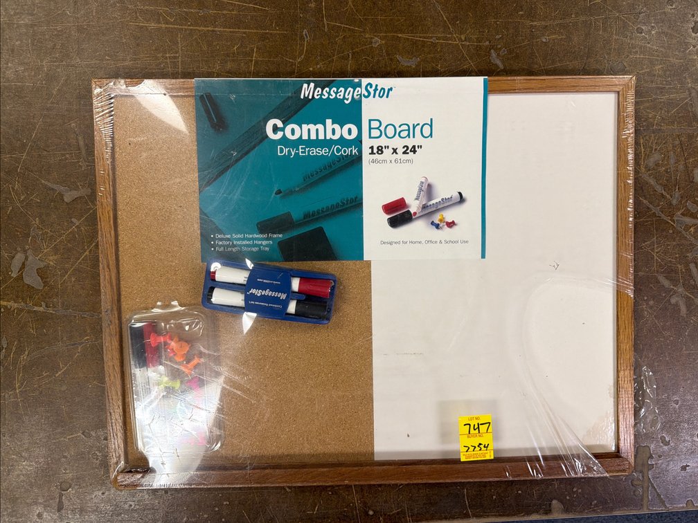 MessageStor 18" x 24" Dry-Erase Cork Combo Board