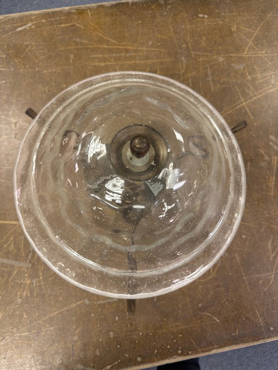 Your Other Warehouse Seeded Glass Ceiling Light Fixture