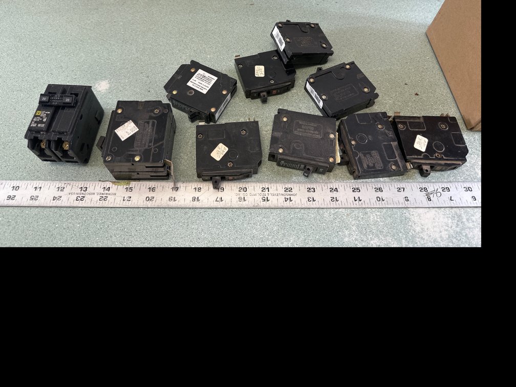 Square D and Westinghouse 20A Circuit Breakers
