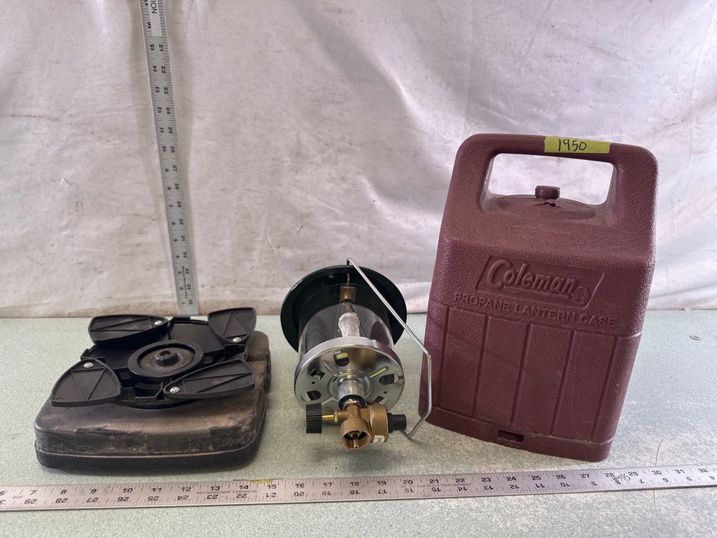 Coleman Propane Lantern with Case and Base