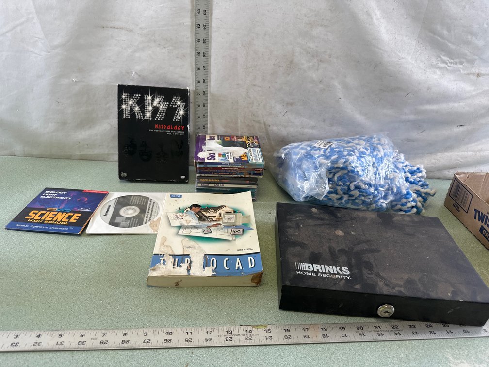 Metal Lockbox, Software, Media, and Textile Item