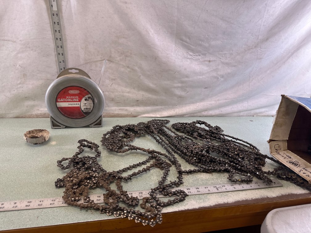 Chainsaw Chain and String Trimmer Line