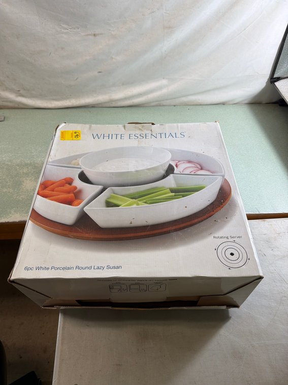 White Porcelain Rotating Lazy Susan Server