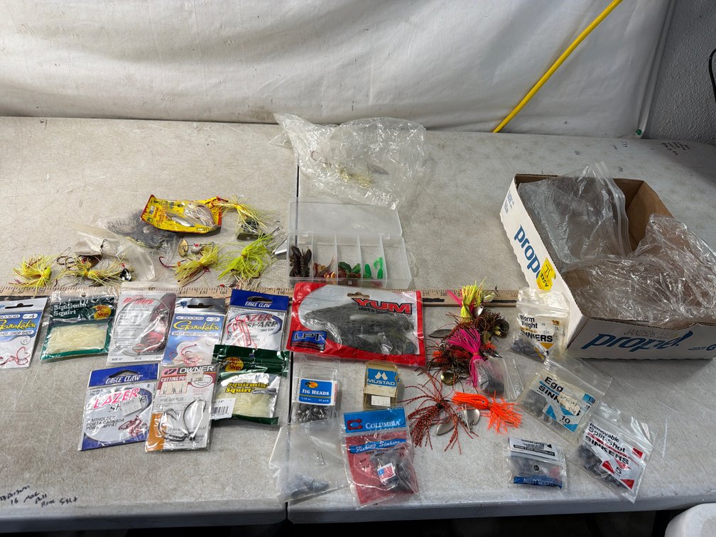Fishing Tackle, Lures, Hooks, and Sinkers