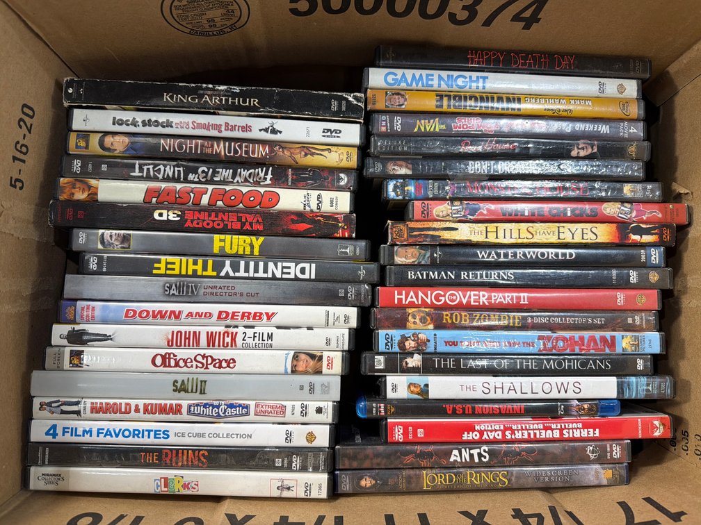 Movie DVDs and Blu-ray Discs