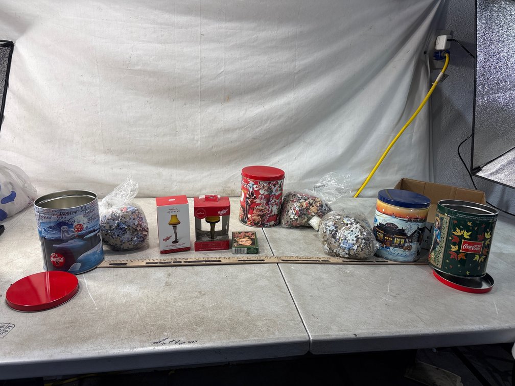 Holiday Tins, Jigsaw Puzzles, and Christmas Ornaments