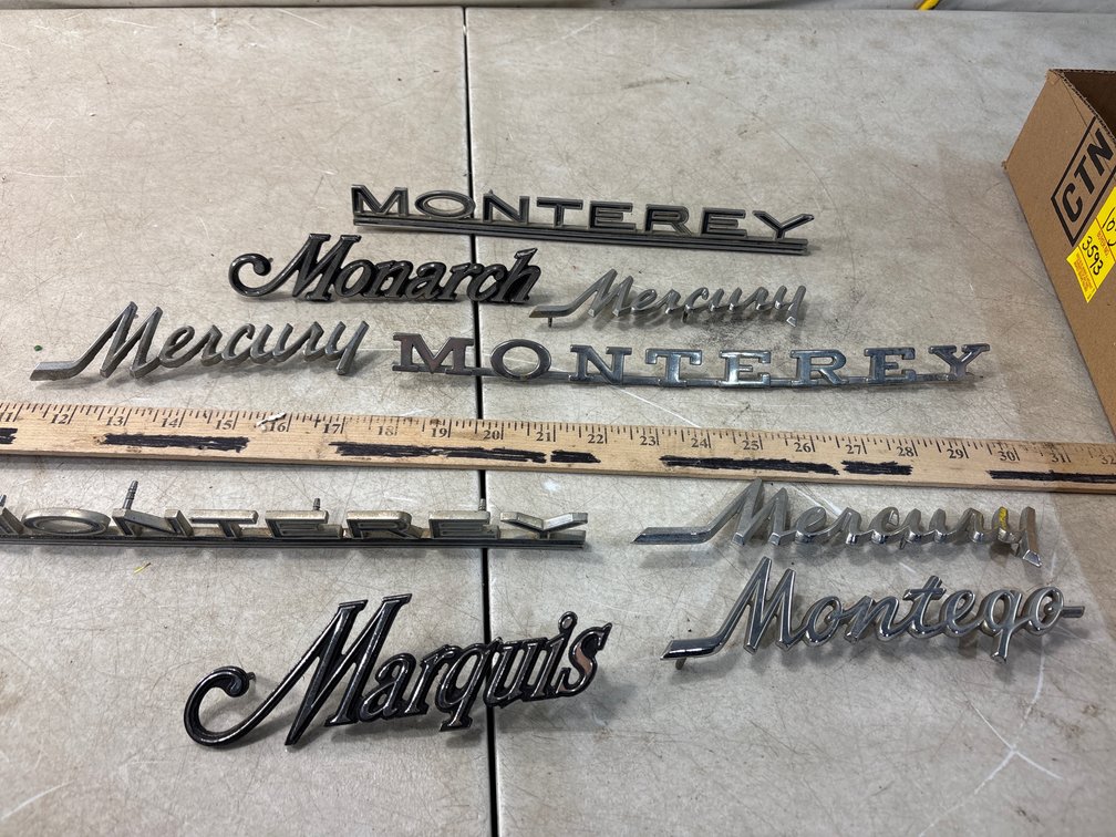Chrome Automotive Script and Block Emblems