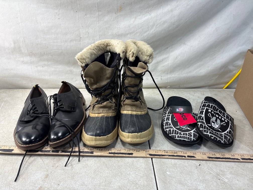 Dress Shoes, Winter Boots, and Slippers