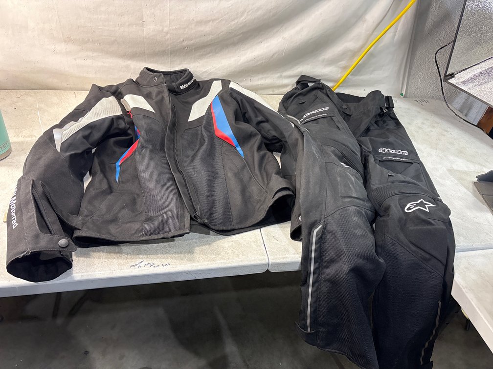Motorcycle Jacket and Pants, Size L