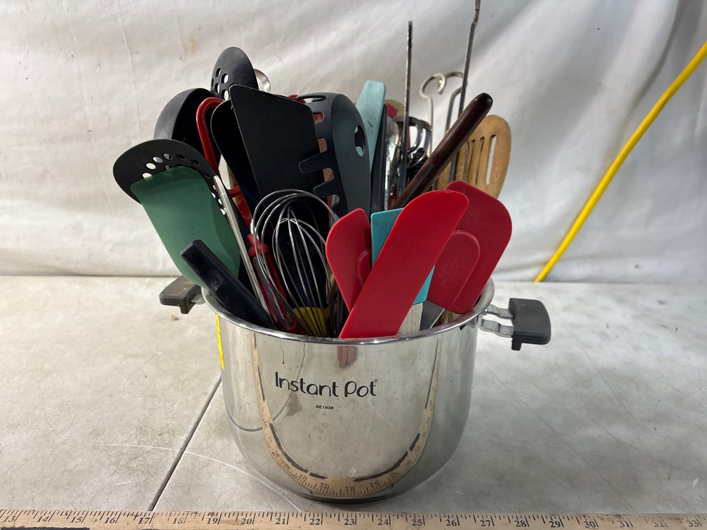 Stainless Steel Pot and Kitchen Utensils