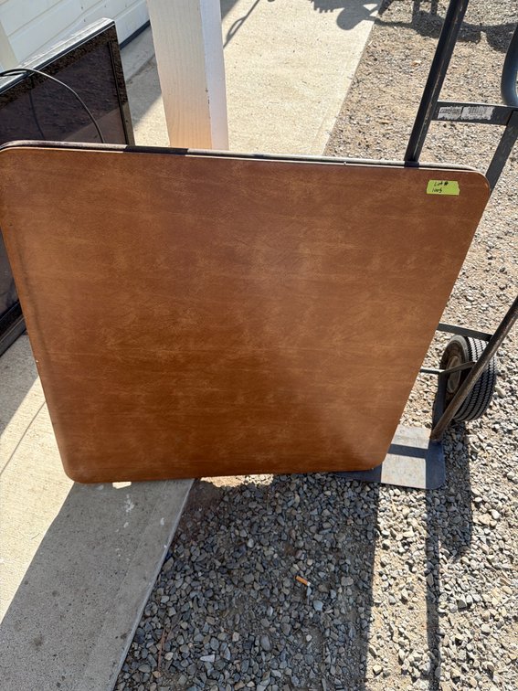 Brown Vinyl Folding Card Table