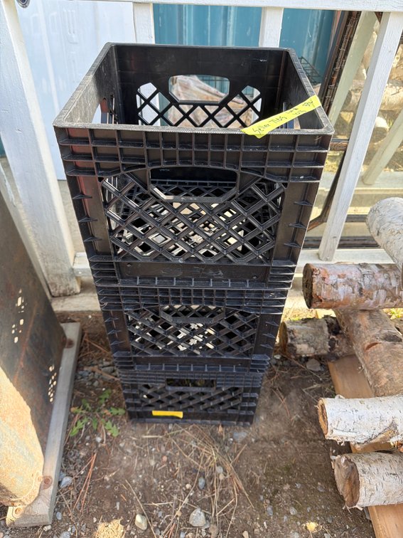 DFA Black Plastic Milk Crate
