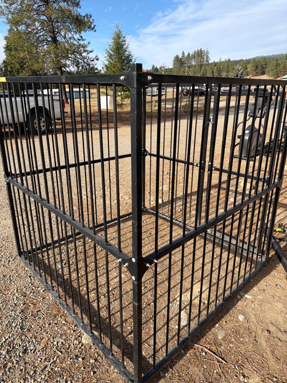 Modular Black Metal Cage Enclosure