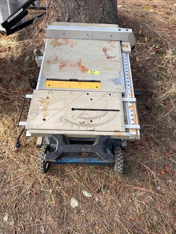 Ryobi Portable Table Saw with Wheeled Stand