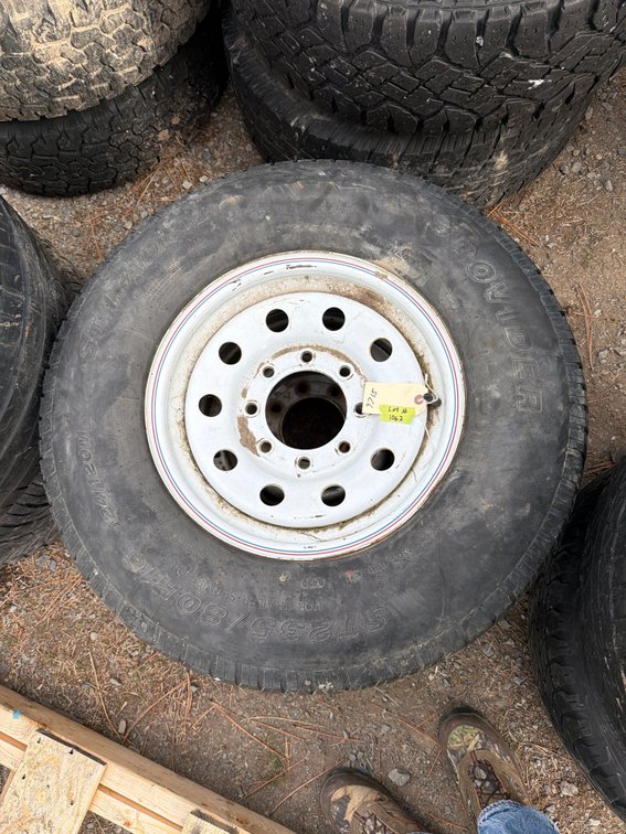 Provider ST235/80R16 Trailer Tire Mounted on Steel Wheel