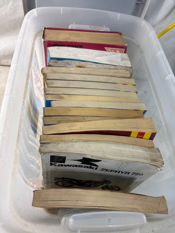 Vehicle Repair Manuals with Storage Tote