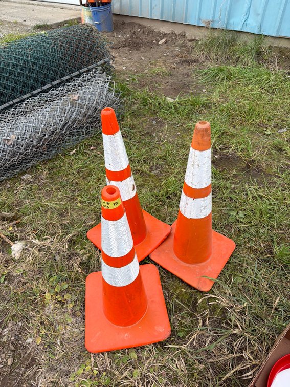 Orange Traffic Cone with Reflective Collars