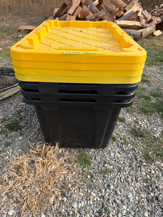 Heavy-Duty Plastic Storage Tote with Lid
