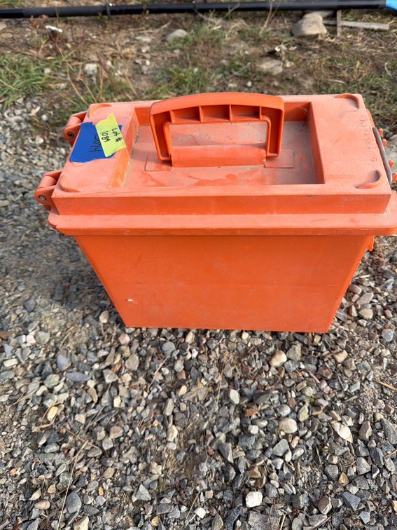 Orange Plastic Utility Dry Box