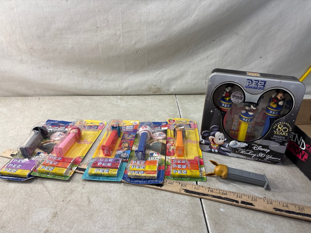 PEZ Dispensers and Mickey Mouse Collector Tin