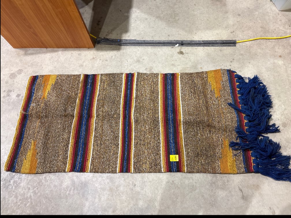 Striped Flat-Woven Runner Rug with Tassels