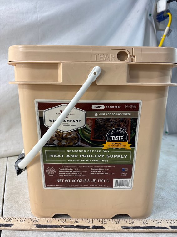 Wise Company Freeze Dry Meat and Poultry Supply Bucket