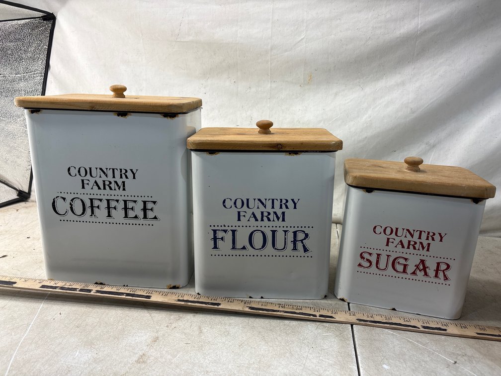 Hobby Lobby Country Farm Kitchen Canister Set