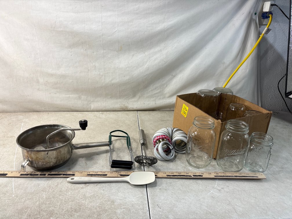 Canning Supplies and Kitchen Utensils