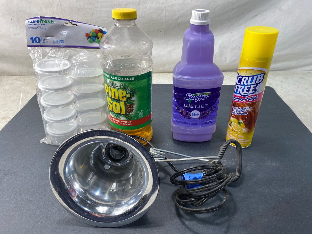 Clamp Work Light and Cleaning Supply Group