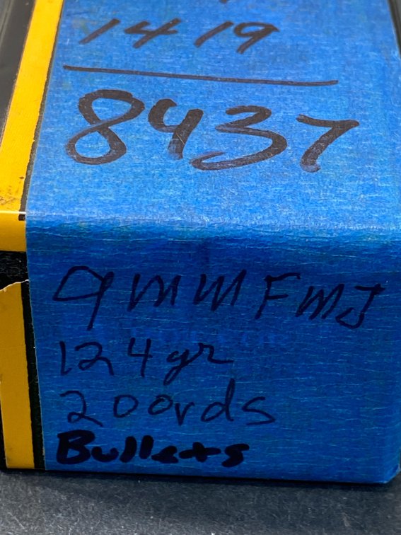 9mm FMJ 124 gr Bullet 200 rds.