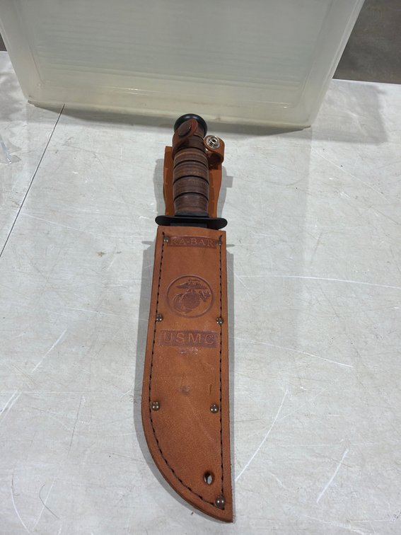 KA-BAR USMC Korean War 50th Anniversary Knife with Sheath