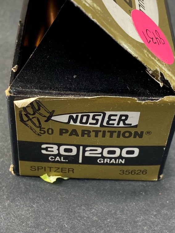 Nosler Partition 30 Cal. 200 Grain Spitzer Bullet