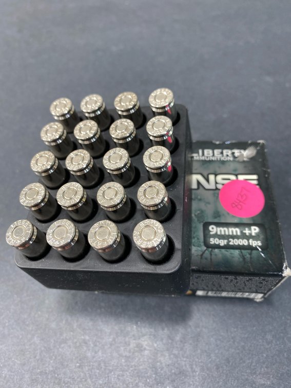 Liberty Ammunition 9mm +P 50gr Ammunition