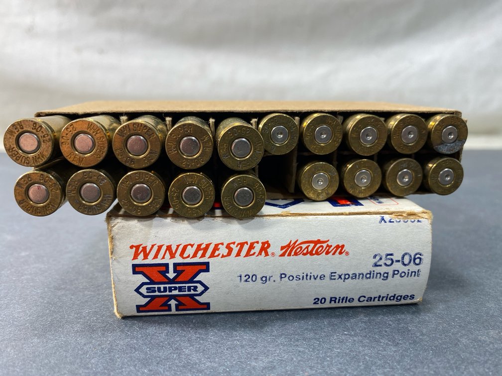 Winchester Western Super-X 25-06 Remington Ammunition and Brass