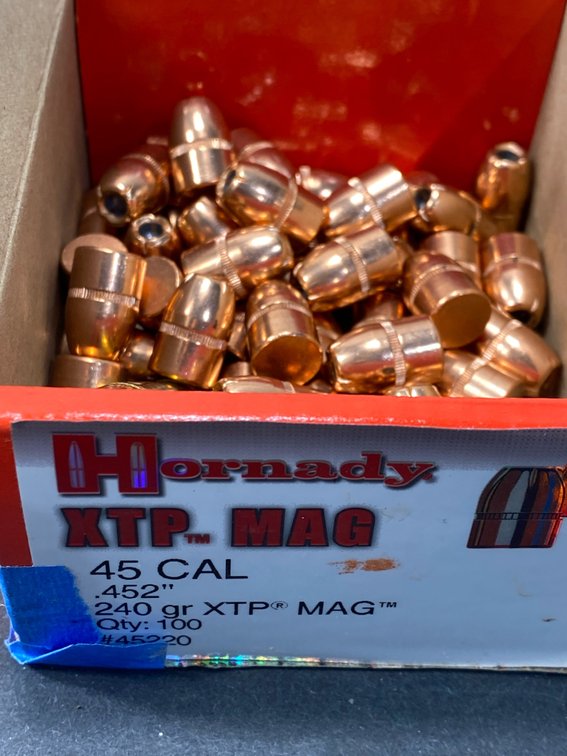 Hornady XTP MAG .45 Caliber 240 Grain Bullets